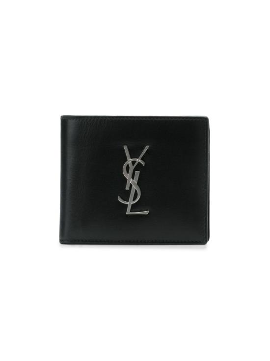 26FW 생로랑 모노그램 반지갑 4532760SX0E 1000 BLACK - SAINT LAURENT
