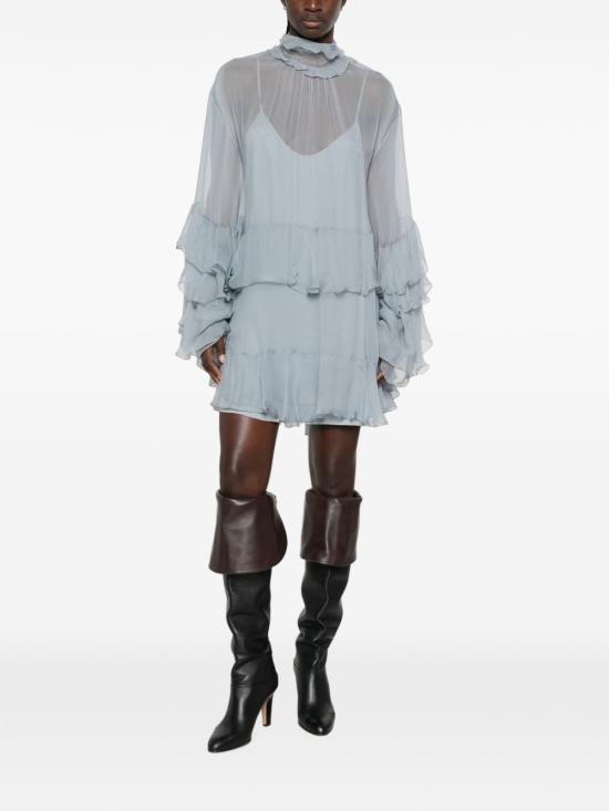 26FW 끌로에 미디 원피스 CH26ARO52001 011 SANDY BLACK - CHLOE