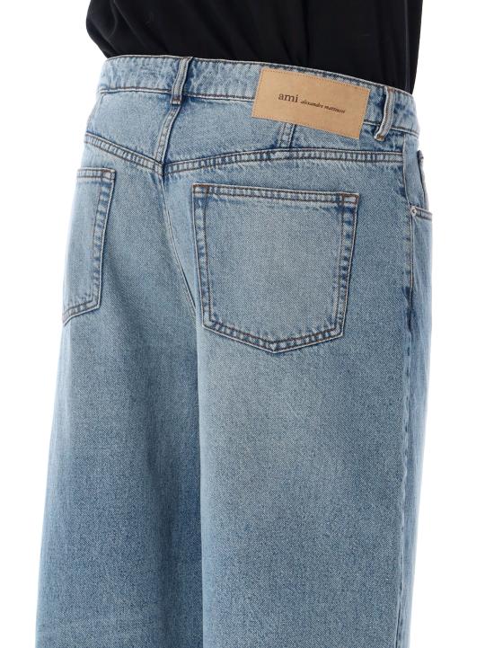 26FW 아미 스트레이트 팬츠 HTR919DE0046 480 LIGHT BLUE - AMI