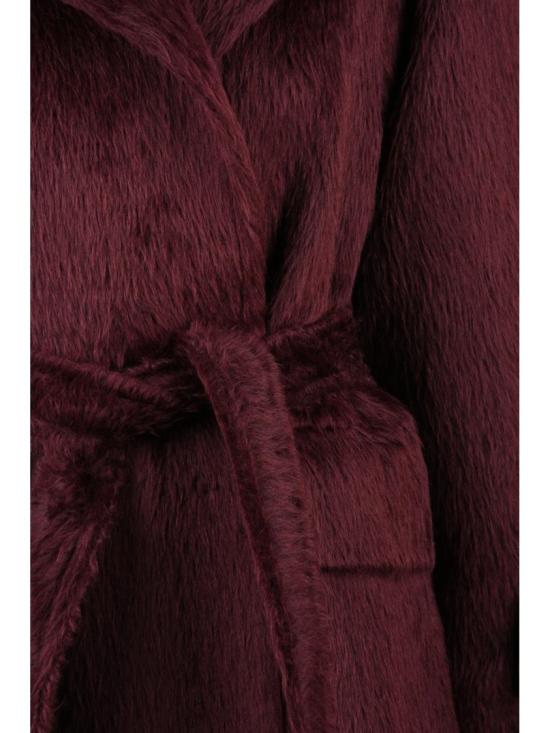 25FW 막스마라 코트 벨트 장식 레드 알파카와 울 알바타 - MAX MARA