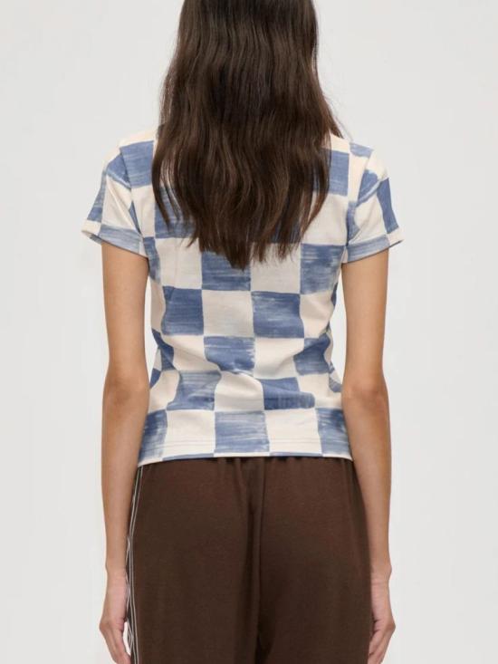 26FW 스티네 고야 탑 SGEX26T3012585CHECKS Light Blue - STINE GOYA