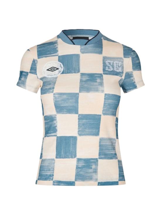 26FW 스티네 고야 탑 SGEX26T3012585CHECKS Light Blue