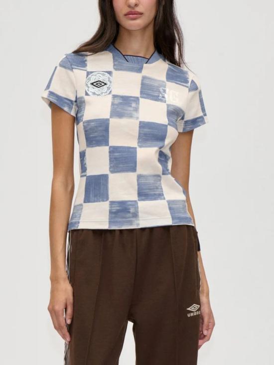 26FW 스티네 고야 탑 SGEX26T3012585CHECKS Light Blue - STINE GOYA