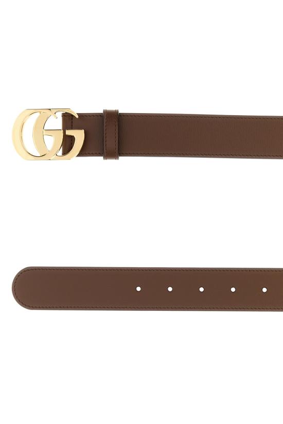 26FW 구찌 컷 GG 마몽 가죽 벨트 컷 GG 마몽 가죽 벨트 874724AAG99 2521 BARKMAROON - GUCCI