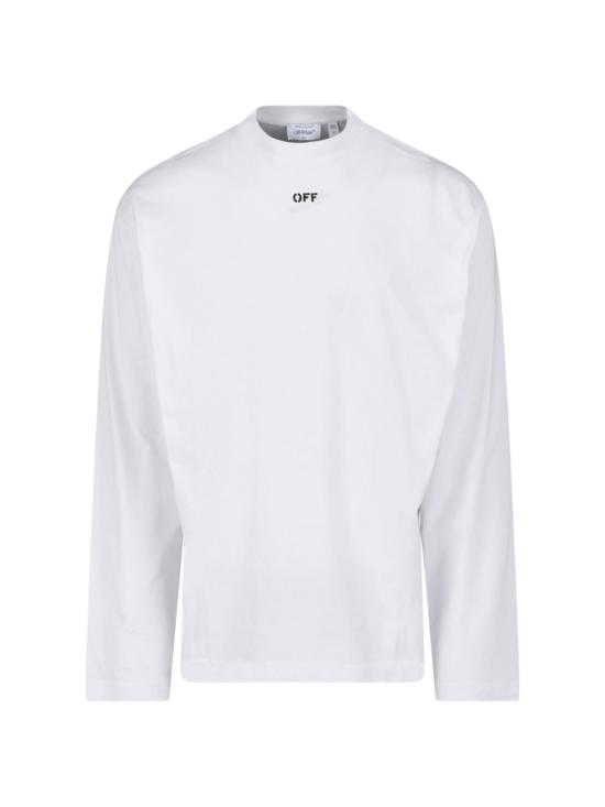 26FW 오프화이트 긴팔 티셔츠 44MAB09CF26J001100 WHITE