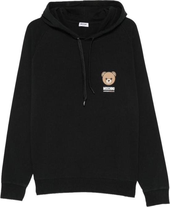26FW 모스키노 후드 티셔츠 A170544090555 BLACK