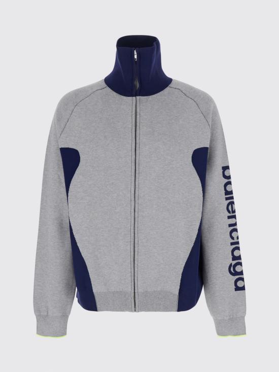 26FW 발렌시아가 바디스 니트 집업 카디건 A000GVT3459 1223 Grey - BALENCIAGA