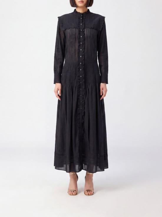 26FW 이자벨마랑에뚜왈 롱 원피스 RO1129FAD3J10E 01BK Black
