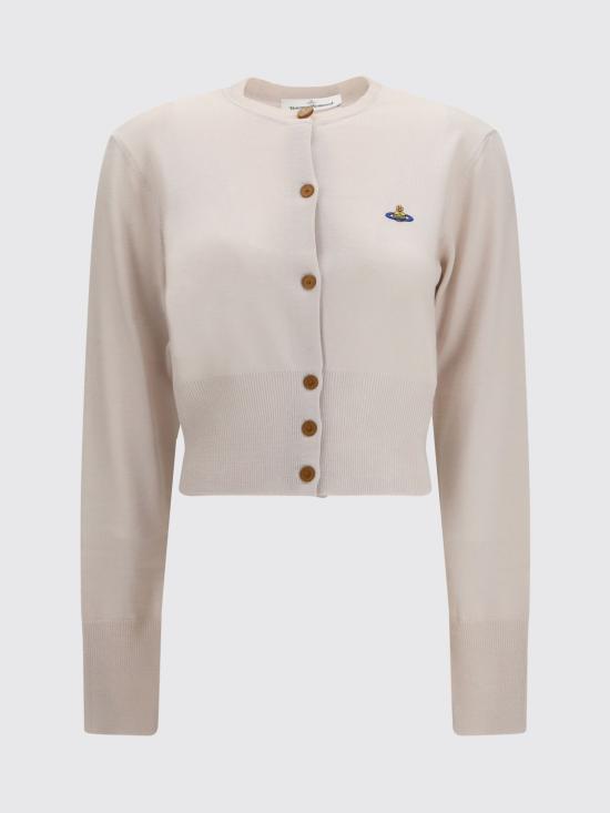 26FW 비비안웨스트우드 베아 크롭드 가디건 1803002UY005E A406 Beige - VIVIENNE WESTWOOD