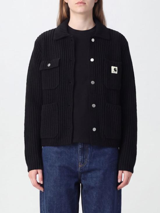 26FW 칼하트 WIP 로고 패치 골지 가디건 I035379 89XX Black