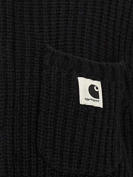 26FW 칼하트 WIP 로고 패치 골지 가디건 I035379 89XX Black - CARHARTT WIP