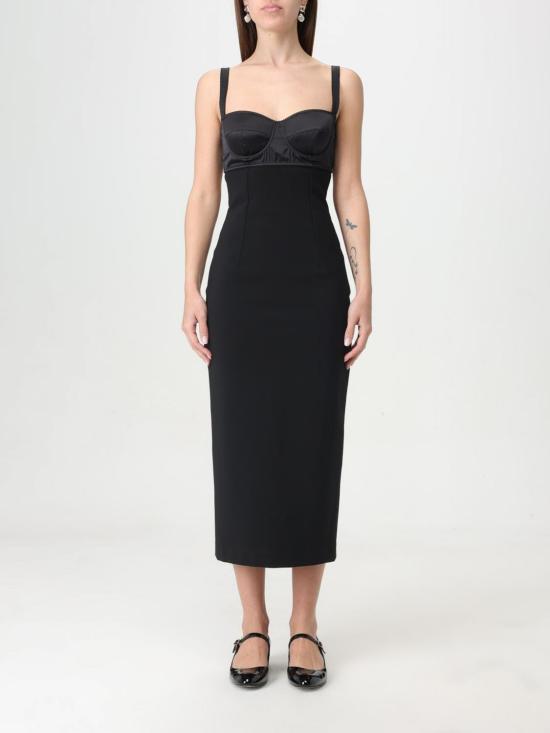 26FW 돌체앤가바나 롱 원피스 F6DBXTFUGKF N0000 Black