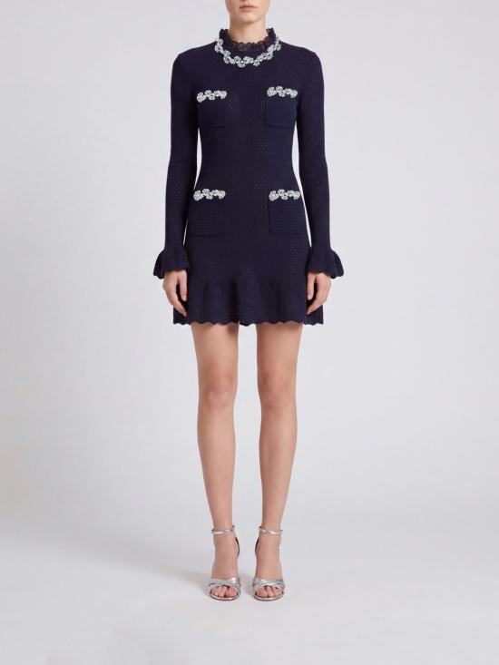 26FW 셀프 포트레이트 롱 원피스 AW26085SAN Navy