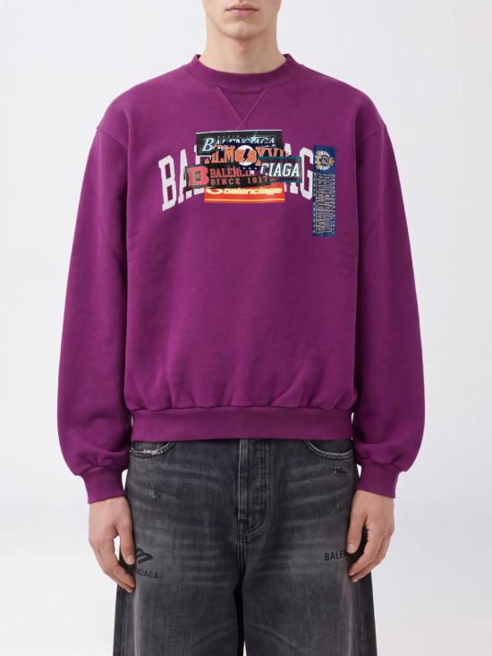 26FW 발렌시아가 긴팔 티셔츠 A001VTTUVR3 5100 Violet