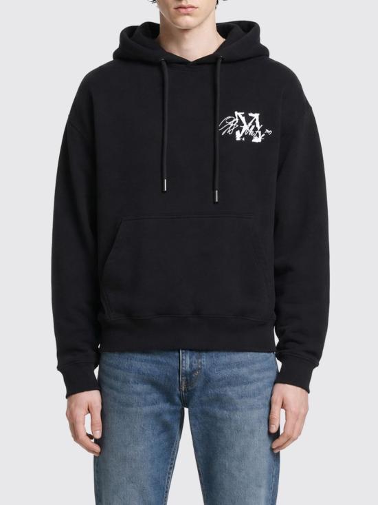 26FW 오프화이트 긴팔 티셔츠 OMBB085F26FLE00700 001 Black