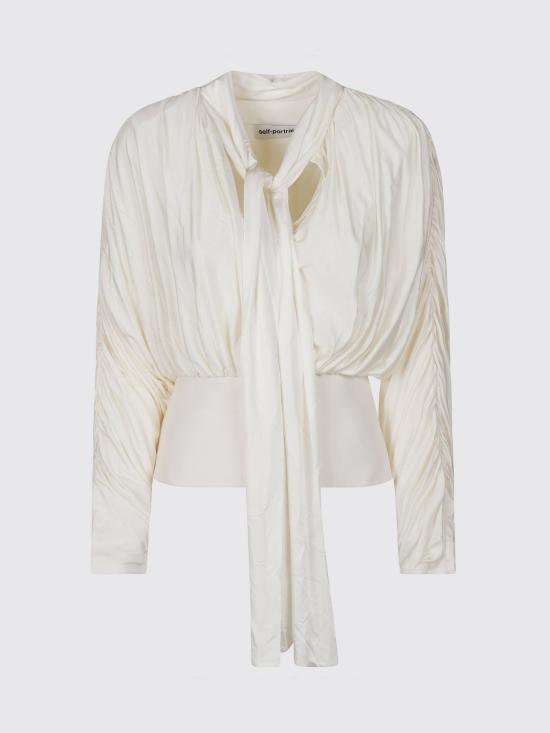 26FW 셀프 포트레이트 탑 AW26009TBC White - SELF PORTRAIT