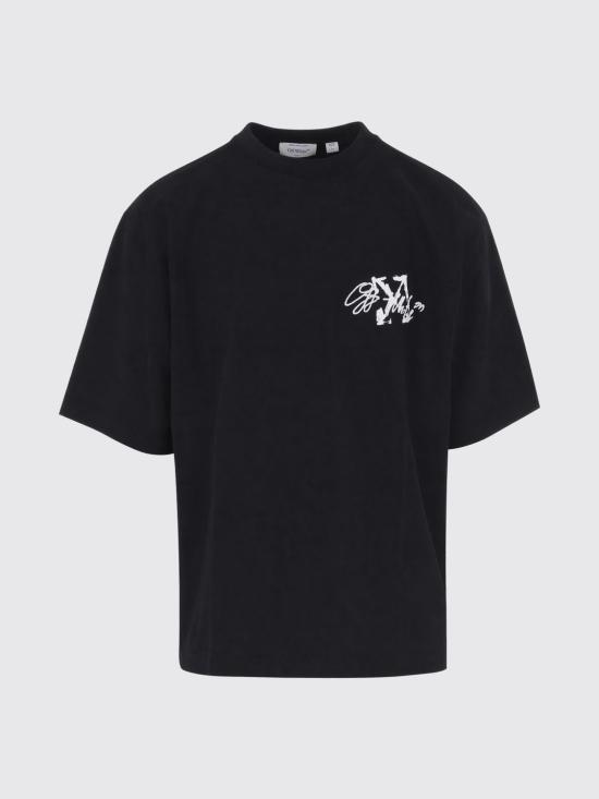 26FW 오프화이트 반팔 티셔츠 OMAA120F26JER00J00 001 Black - OFF WHITE