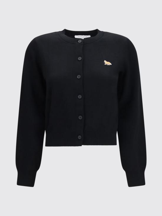 26FW 메종키츠네 베이비 폭스 메리노 레귤러 가디건 PW00502KT1181 P199 Black - MAISON KITSUNE