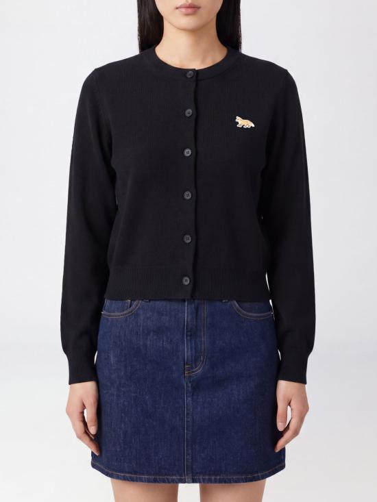 26FW 메종키츠네 베이비 폭스 메리노 레귤러 가디건 PW00502KT1181 P199 Black