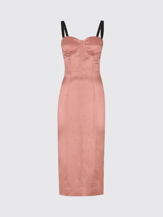 26FW 돌체앤가바나 스트레치 새틴 드레스 F6DIHTFURAG F0844 Pink - DOLCE & GABBANA