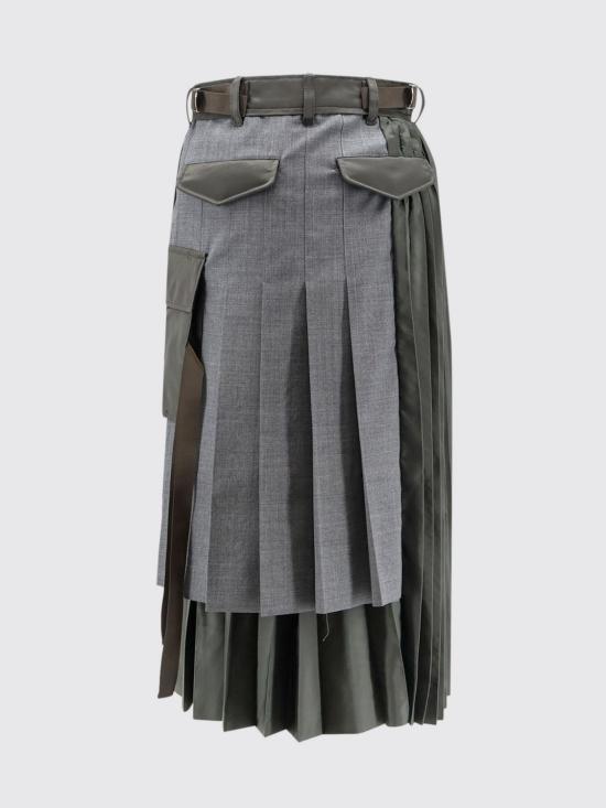 26FW 사카이 스커트 2608569 342 Grey - SACAI