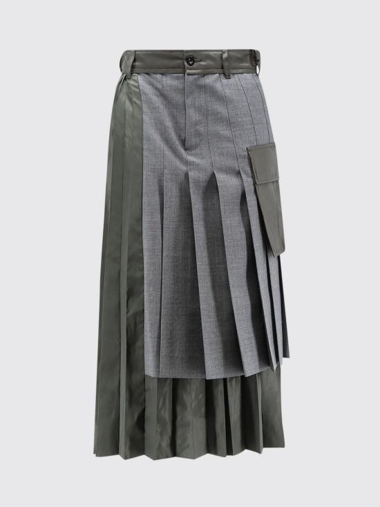 26FW 사카이 스커트 2608569 342 Grey - SACAI