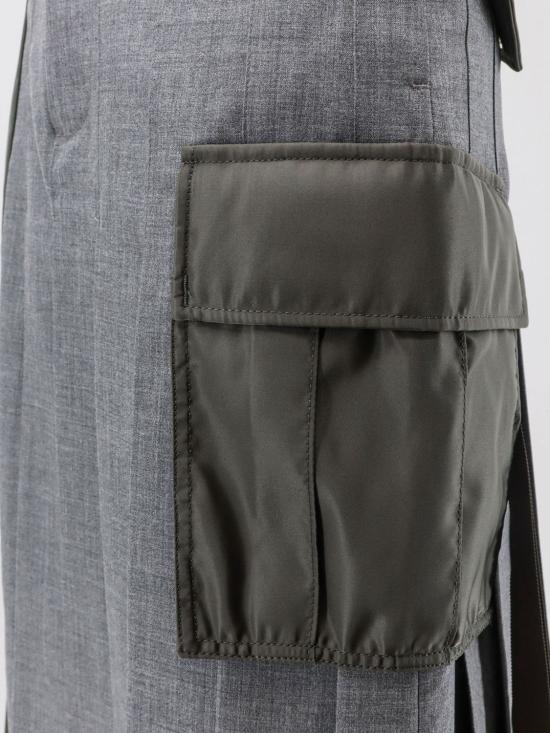 26FW 사카이 스커트 2608569 342 Grey - SACAI