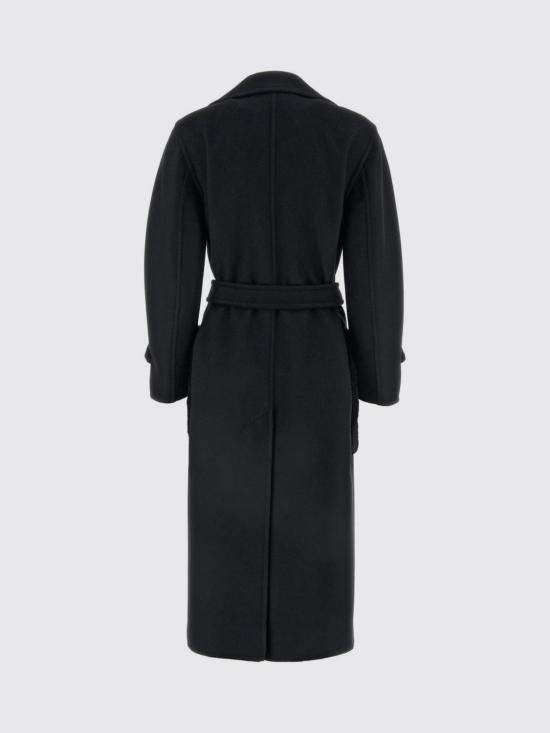 26FW 막스마라 마지아 캐시미어 벨티드 코트 2411011041600 004 Black - MAX MARA