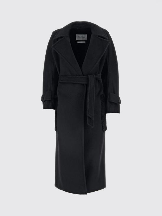 26FW 막스마라 마지아 캐시미어 벨티드 코트 2411011041600 004 Black - MAX MARA