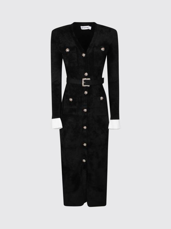 26FW 셀프 포트레이트 롱 원피스 AW26099MB Black - SELF PORTRAIT