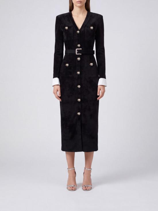 26FW 셀프 포트레이트 롱 원피스 AW26099MB Black