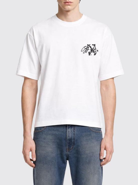 26FW 오프화이트 반팔 티셔츠 OMAA120F26JER00J10 100 White