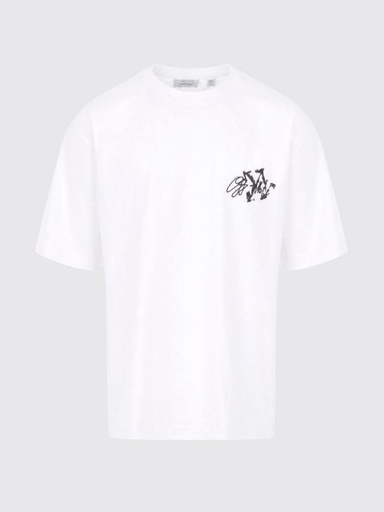 26FW 오프화이트 반팔 티셔츠 OMAA120F26JER00J10 100 White - OFF WHITE