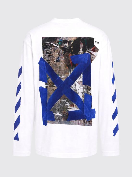 26FW 오프화이트 긴팔 티셔츠 OMAB09CF26JER00710 100 White - OFF WHITE