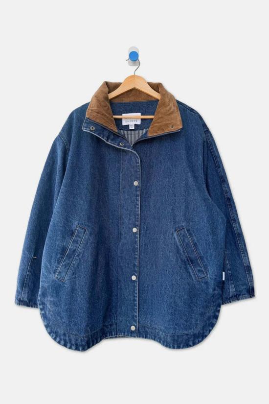  르 본 숍 데님 자켓 Le Bon Shoppe 블레어 재킷 블루 데님 - LE BON SHOPPE