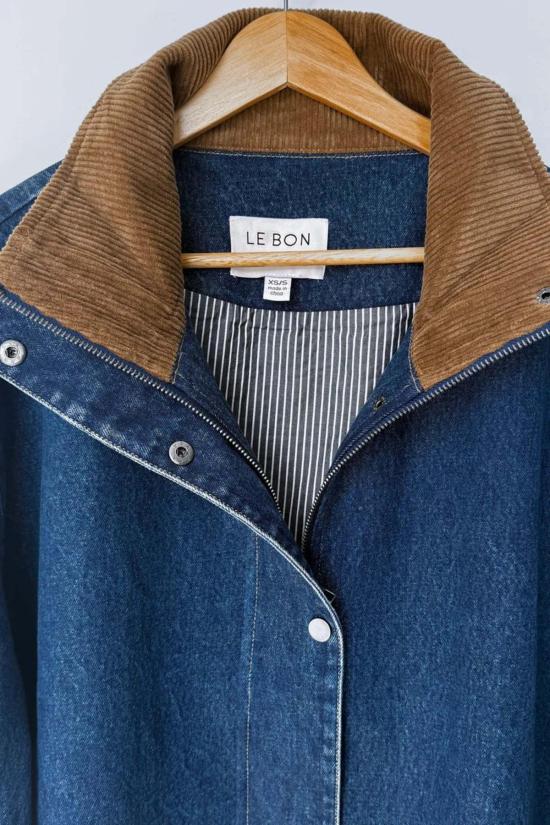  르 본 숍 데님 자켓 Le Bon Shoppe 블레어 재킷 블루 데님 - LE BON SHOPPE