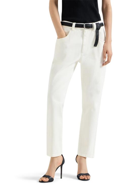 26FW 브루넬로 쿠치넬리 팬츠 M0H81P5847C9815 White - BRUNELLO CUCINELLI
