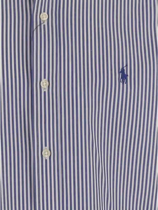 26FW 폴로 랄프로렌 커스텀핏 코튼 포플린 스트라이프 셔츠 710929346011 Grey - POLO RALPH LAUREN