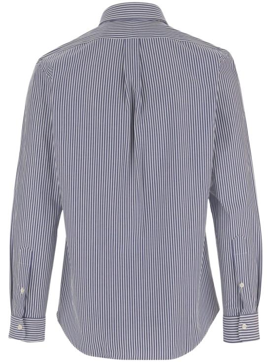 26FW 폴로 랄프로렌 커스텀핏 코튼 포플린 스트라이프 셔츠 710929346011 Grey - POLO RALPH LAUREN