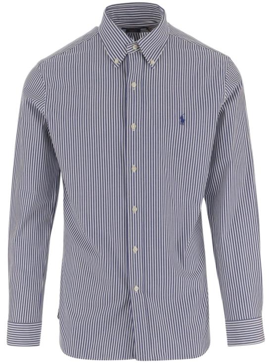26FW 폴로 랄프로렌 커스텀핏 코튼 포플린 스트라이프 셔츠 710929346011 Grey