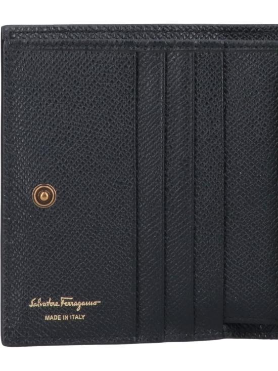26FW 살바토레 페라가모 간치니 반지갑 726512001 Black - SALVATORE FERRAGAMO