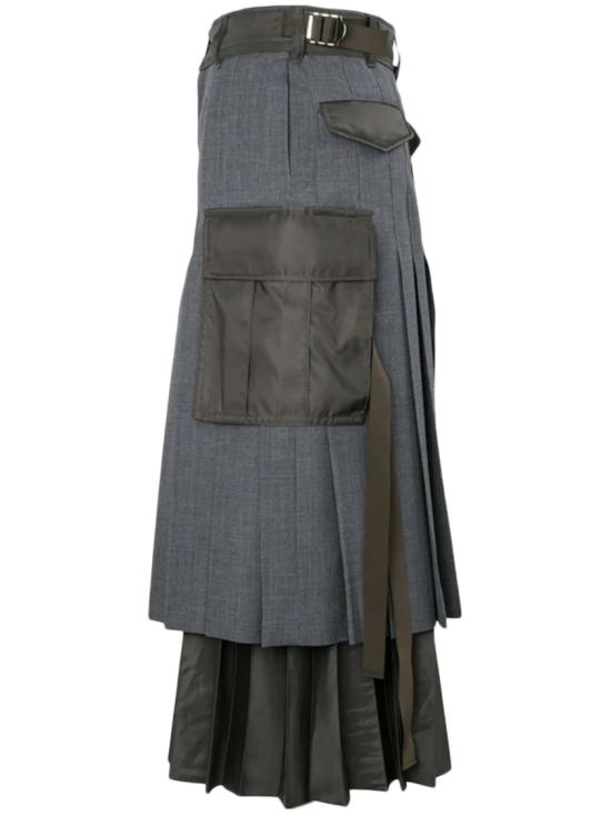 26FW 사카이 스커트 2608569342 Grey - SACAI