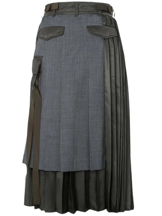 26FW 사카이 스커트 2608569342 Grey - SACAI