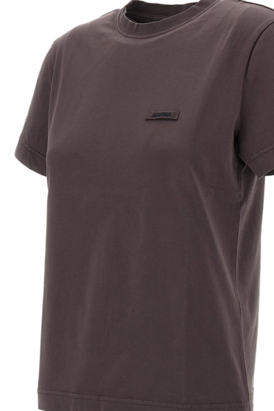 26FW 자크뮈스 그로그랭 로고 솟슬리브 티셔츠 TSW00550AJ00029850 Brown - JACQUEMUS