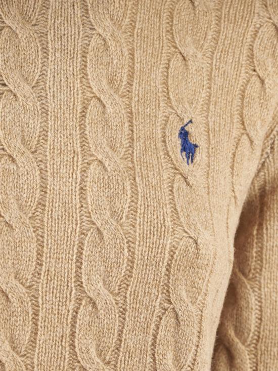 26FW 폴로 랄프로렌 폴로 자수 케이블 니트 스웨터 211971865002 Brown - POLO RALPH LAUREN