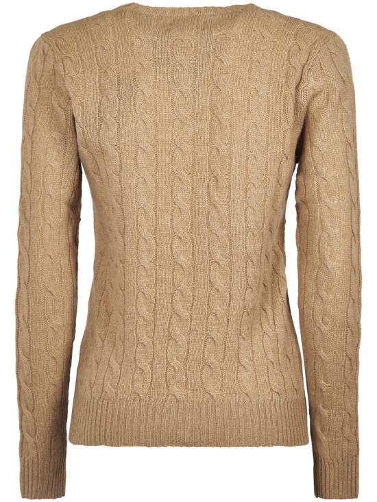 26FW 폴로 랄프로렌 폴로 자수 케이블 니트 스웨터 211971865002 Brown - POLO RALPH LAUREN