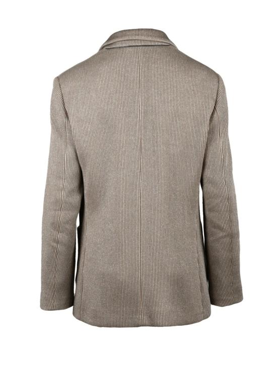 25FW 브루넬로 쿠치넬리 자켓 베이지 코튼 블렌드 라메 블레이저 - BRUNELLO CUCINELLI