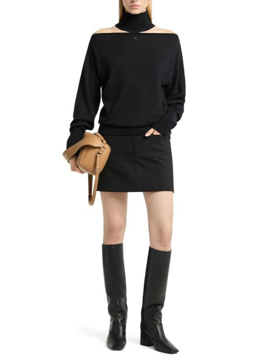 26FW 쿠레쥬 니트웨어 326MPU281FI00859999 Black - COURREGES