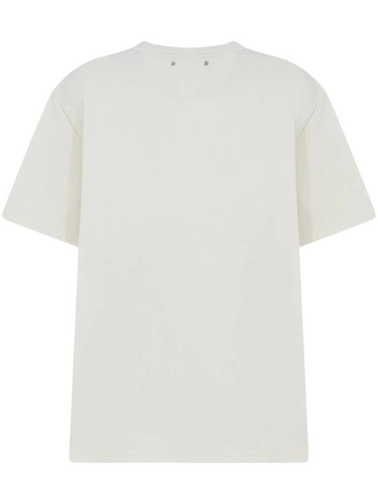 26FW 골든구스 퍼포레이티드 하트 앤트러사이트 코튼 저지 티셔츠 GMP01220P00261911560 White - GOLDEN GOOSE
