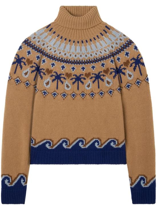 26FW 알라누이 니트웨어 LWHF001E26KNI0016145CAMEL MULTICOLOR Neutrals